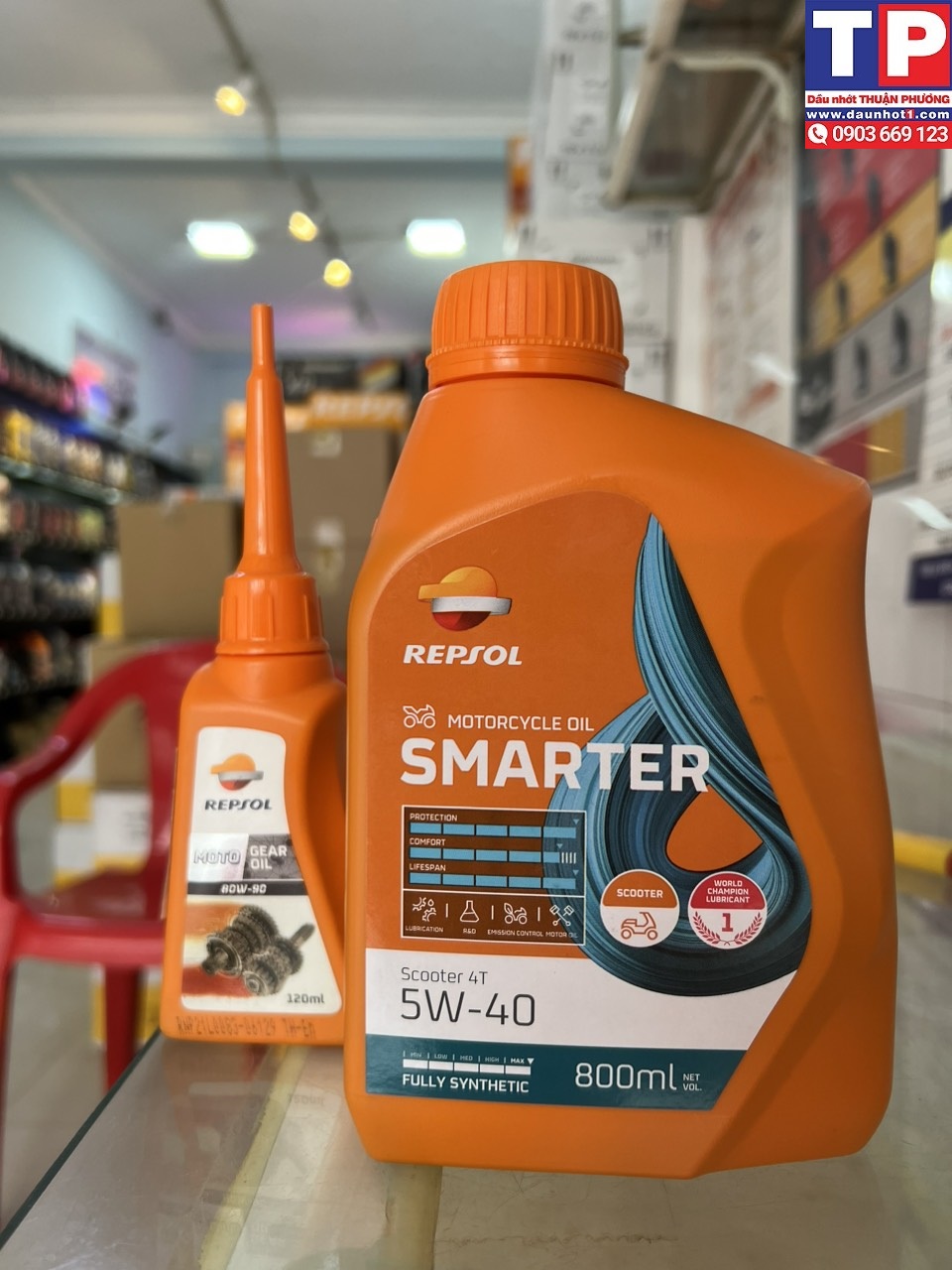 Nhớt Repsol Smarter Scooter 5W40 Fully Synthetic 800ml