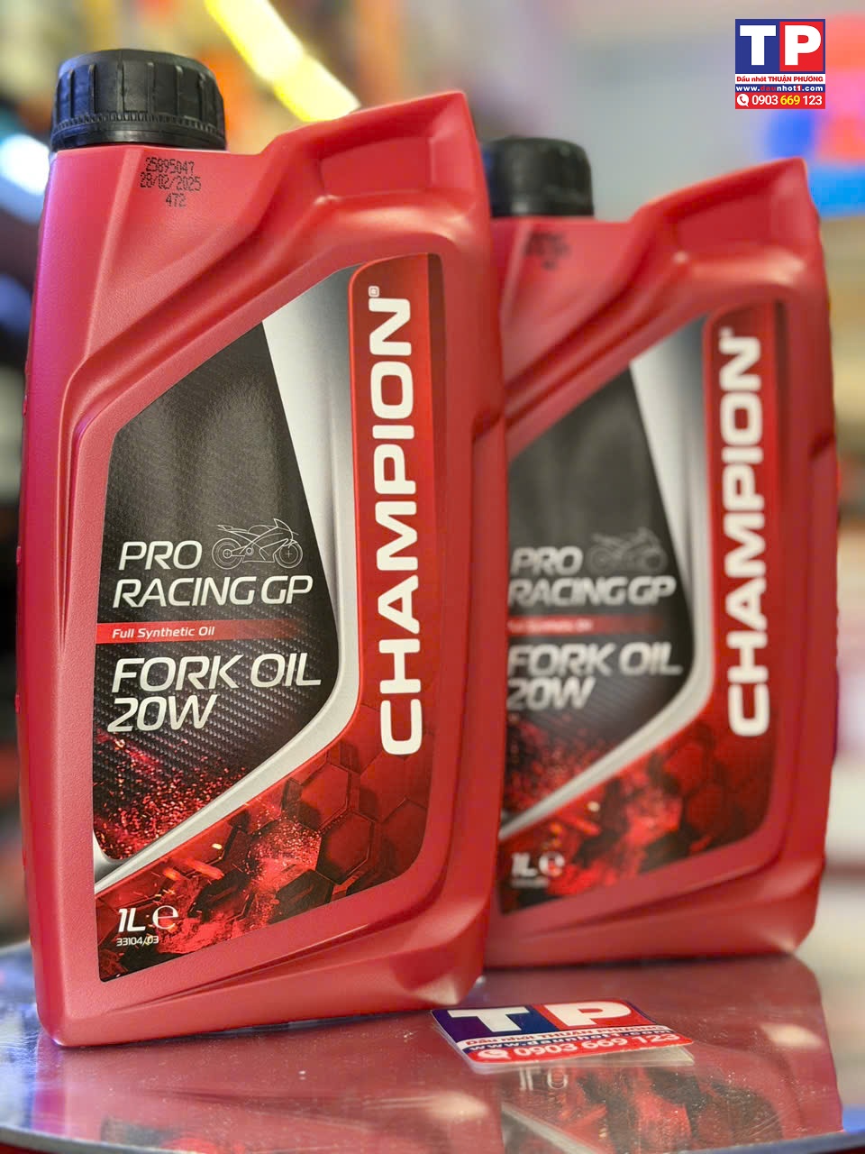 Dầu phuộc nhún Fork-oil Champion 10W-15W-20W 1L